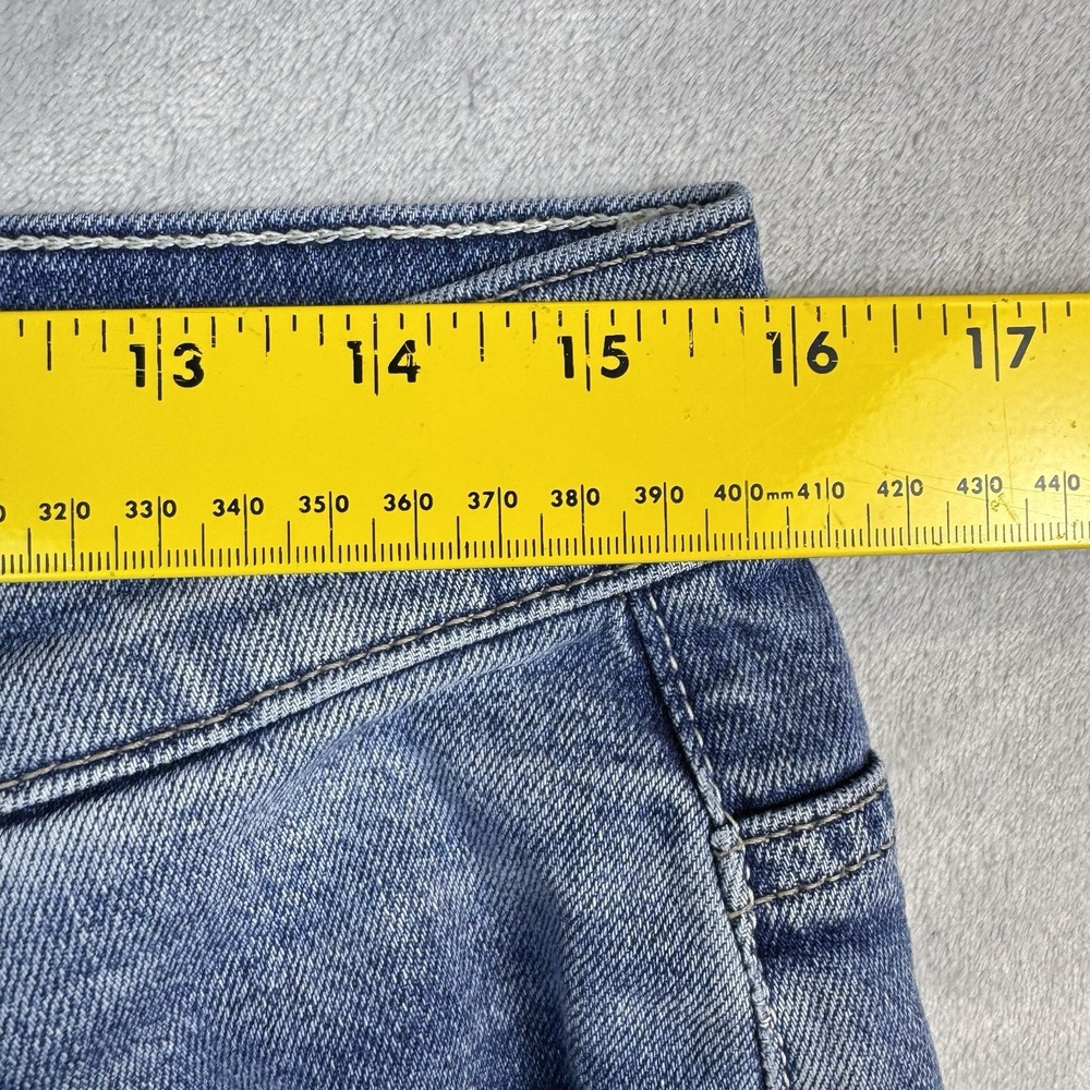 DL1961 Womens Wide Leg Raw Hem Jeans Blue Medium Wash High Rise Size 31 Culottes - Picture 4 of 10